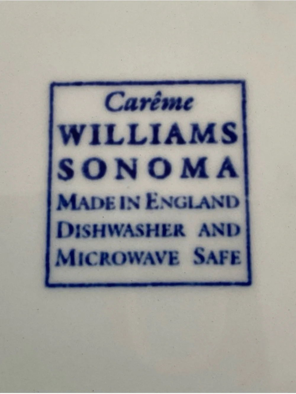 Williams Sonoma Carême Dessert Plates Set of 3 Blue White Made in England